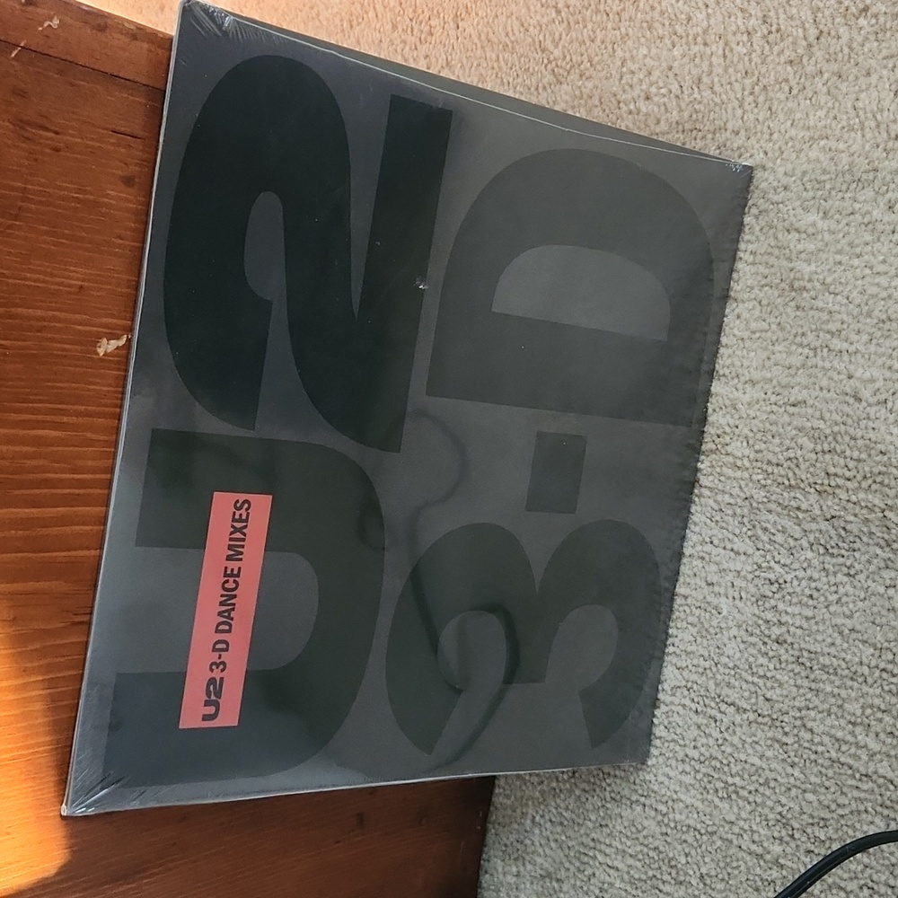 RARE U2 "3-D Dance Mixes" vinyl album, never opened!